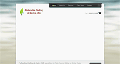 Desktop Screenshot of columbiarailing.com